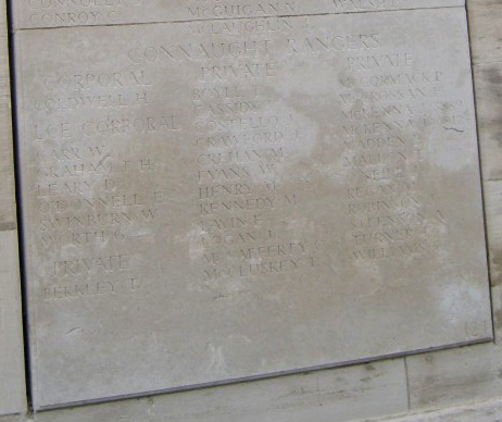 Panel 124 of the Loos Memorial (lower)