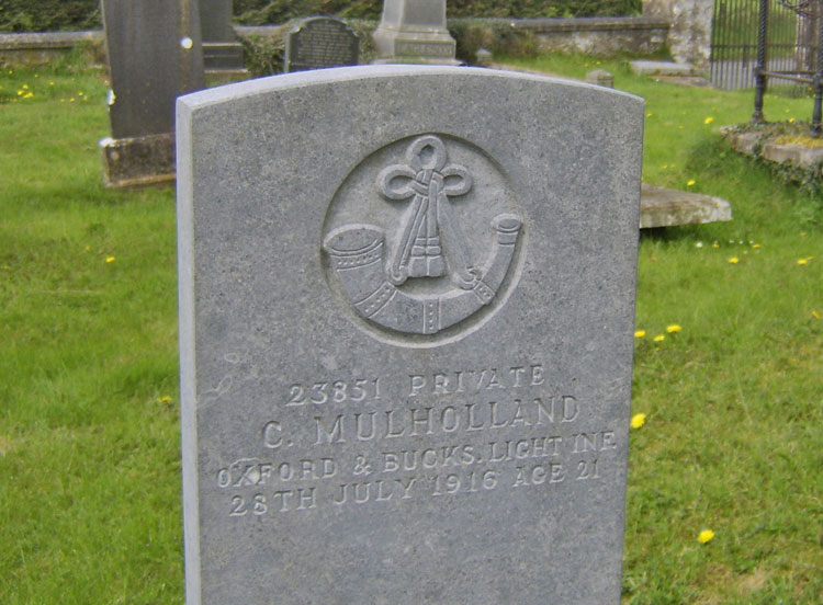 Charles Mulholland gravestone