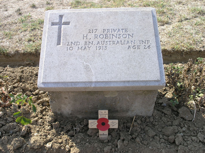 Hugh Robinson grave marker