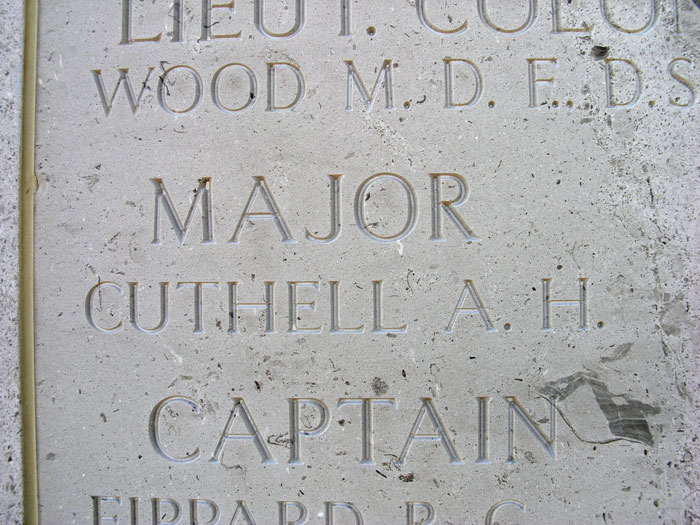 Algerton Cuthell inscription