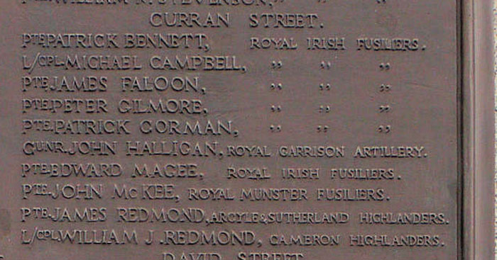 Curran Street, Portadown War Memorial