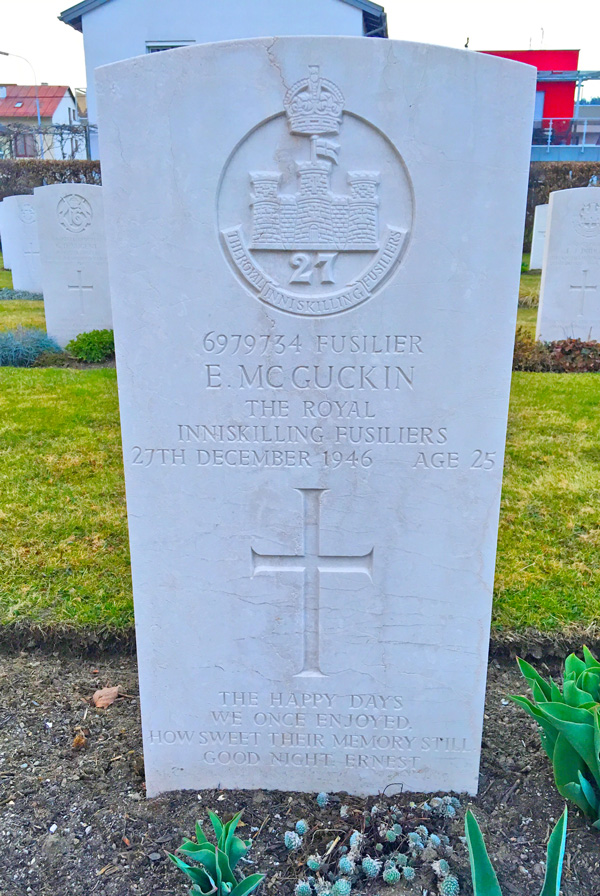 Fusilier Ernest McGuckin gravestone