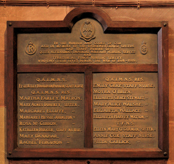 Q.A.I.M.N.S. Memorial in St. Annes Cathedral, Belfast