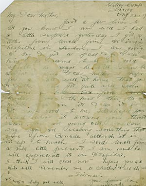 Letter from George Greer  to his mother 1/1 23 Jan 1917