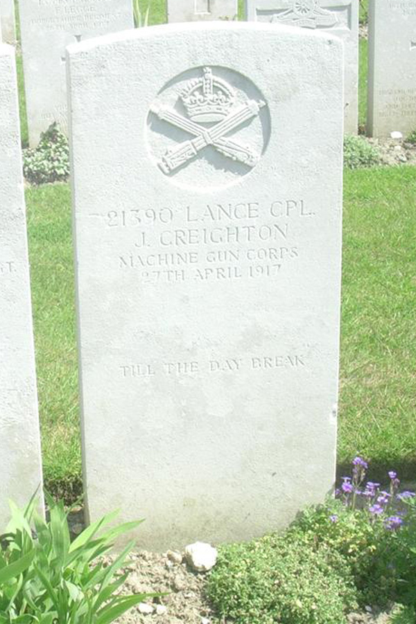 James Creighton gravestone