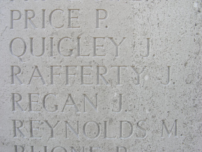 John Rafferty inscription