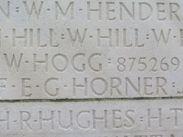 William Hogg inscription