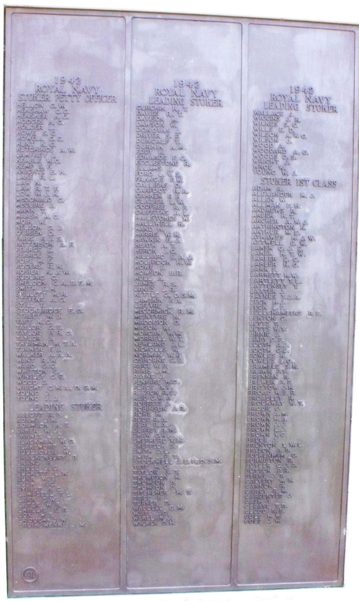Chatham Naval Memorial Panel 61